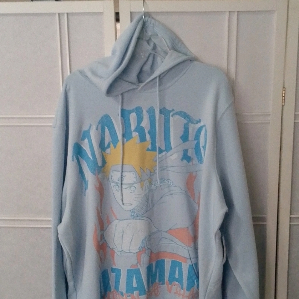 Naruto Graphic Hoodie - Sky Blue